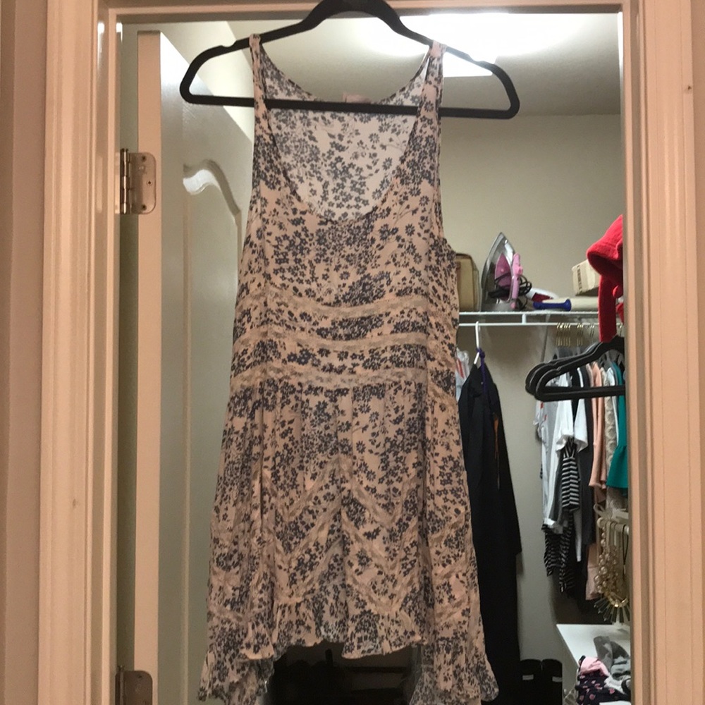 Free People floral lace slip
